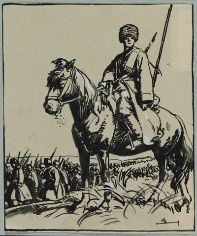 kozácký důstojník od Auguste Louis Lepère