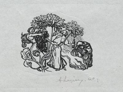 Pařížský almanach, 1897: Koncovka, podzim od Auguste Louis Lepère