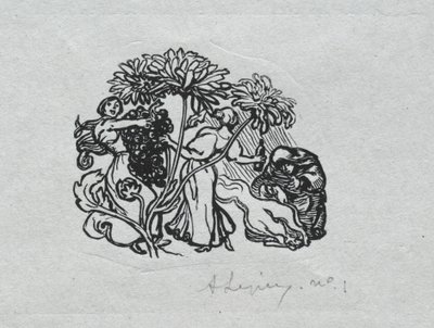 Pařížský almanach, 1897: Koncovka, podzim, 1897. od Auguste Louis Lepère