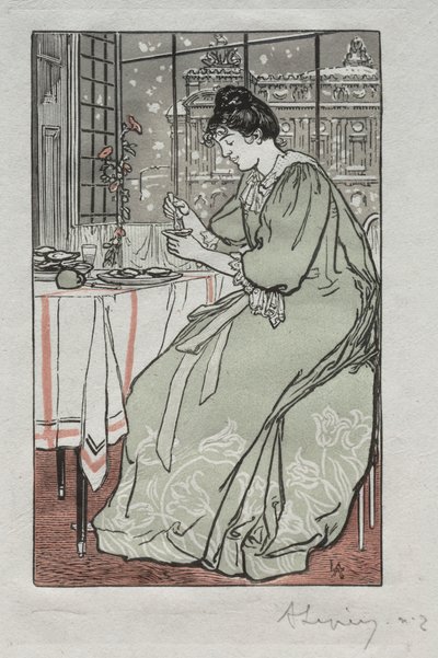 Pařížský almanach, 1897: Zima od Auguste Louis Lepère