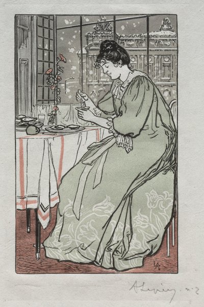 Pařížský almanach, 1897: Zima, 1897. od Auguste Louis Lepère