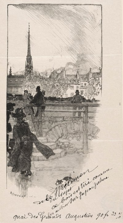 Quai des Grands Augustins. od Auguste Louis Lepère