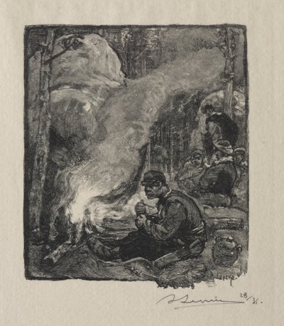 Dřevorubecké jídlo od Auguste Louis Lepère