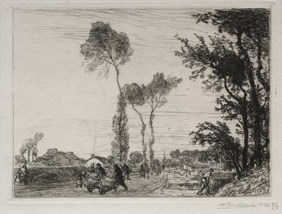 Návrat z trhu St. Jean-de-Mont, 1910. od Auguste Louis Lepère