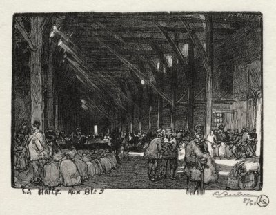 Ilustrovaný Rouen: Halle aux Blès od Auguste Louis Lepère