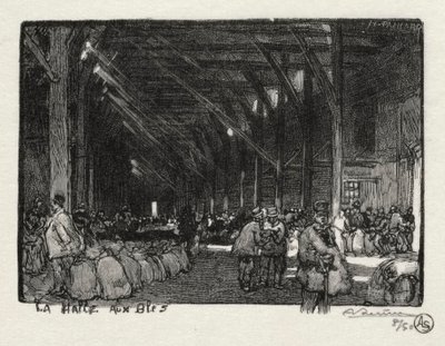 Rouen Illustré: La Halle aux Blès, 1896. od Auguste Louis Lepère