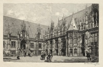 Ilustrovaný Rouen: Justiční palác od Auguste Louis Lepère