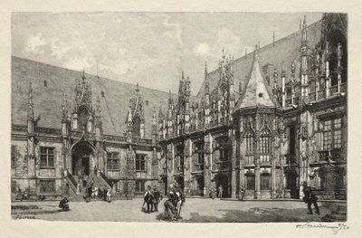 Rouen Illustré: Le Palais du Justice, 1896. od Auguste Louis Lepère