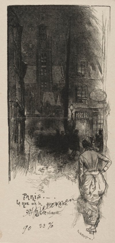 Rue de la Montagne, St. Genevieve od Auguste Louis Lepère