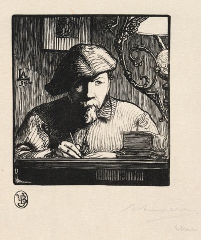 Autoportrét, 1895. od Auguste Louis Lepère