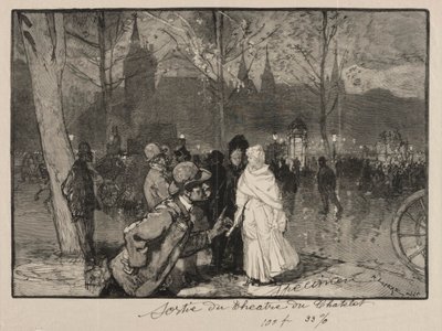 Odchod z divadla Chatelet od Auguste Louis Lepère