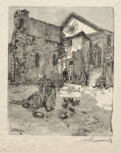 St. Julian The Poor: The Portal. od Auguste Louis Lepère