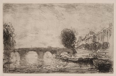 Západ slunce v Pont Marie od Auguste Louis Lepère