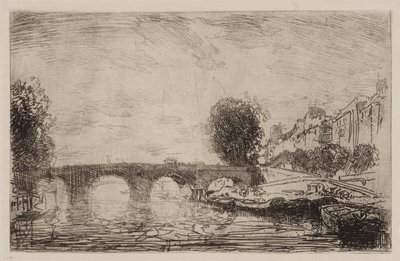 Západ slunce v Pont Marie, 1890. od Auguste Louis Lepère