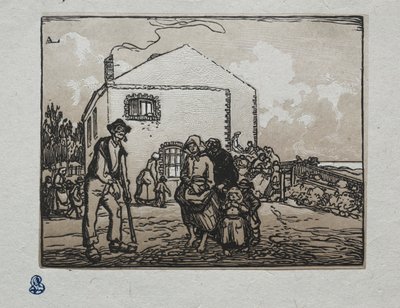 Žebráci v posledním domě od Auguste Louis Lepère