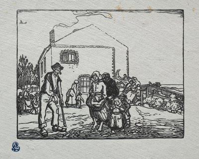 Žebráci v posledním domě, 1905. od Auguste Louis Lepère