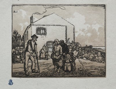 Žebráci v posledním domě, 1905. od Auguste Louis Lepère