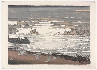 Breaking Waves, Příliv září 1901 od Auguste Louis Lepère
