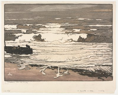 Breaking Waves, Příliv září 1901 od Auguste Louis Lepère