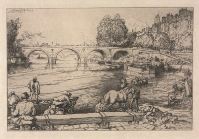 The Watering Place at Marie Bridge, 1902. od Auguste Louis Lepère
