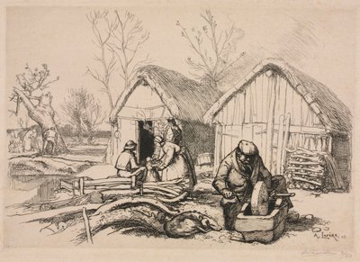 The Woodcutters House Vendée, 1915. od Auguste Louis Lepère