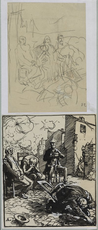 Sedí tři rukojmí od Auguste Louis Lepère