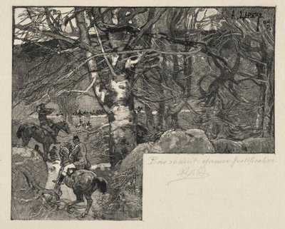 Lov na Mont Gérard od Auguste Louis Lepère