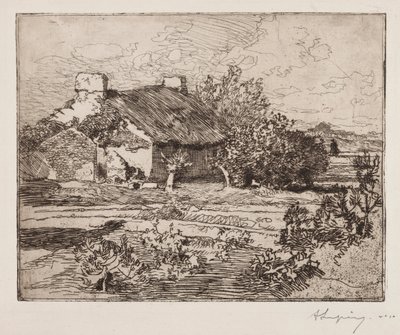 Old Bourrine, Dům v Marais, Vendée, 1892. od Auguste Louis Lepère