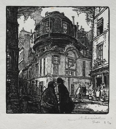 Pohled na hotel Colbert od Auguste Louis Lepère