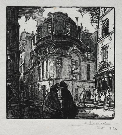 Pohled na Hotel Colbert. od Auguste Louis Lepère