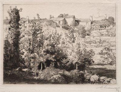 Village of Millstone, 1907. od Auguste Louis Lepère