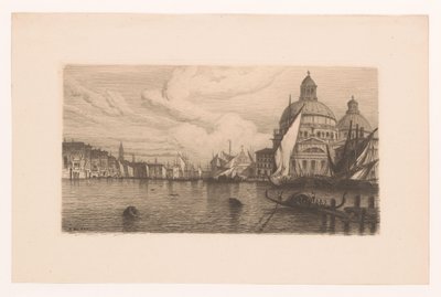 Canale Grande v Benátkách od Auguste Numans