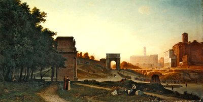 Forum při západu slunce, 1865 od Auguste Paul Charles Anastasi