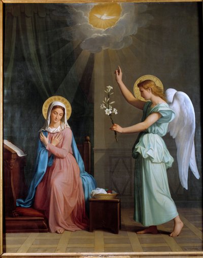 Obraz Zvěstování od Augusta Pichona (1805-1900) od Auguste Pichon