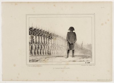 Album litografií z roku 1833, č. 5: Inspekce. od Auguste Raffet