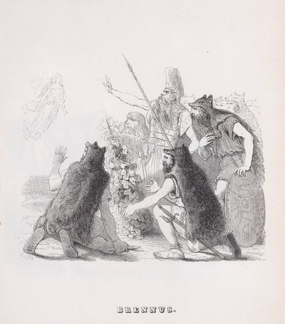Brennus z The Complete Works of Béranger, 1836 od Auguste Raffet