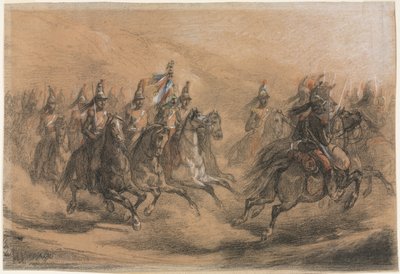 Kavalérie Charge, c. 1840. od Auguste Raffet