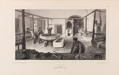 Tatarská koupel, odpočívárna. Z Voyage dans la Russie od Anatole de Demidoff, 1837. od Auguste Raffet