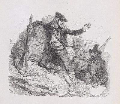 Pašeráci, z The Complete Works of Béranger, 1836 od Auguste Raffet