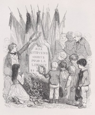 The Tombs of July z The Complete Works of Béranger, 1836. od Auguste Raffet