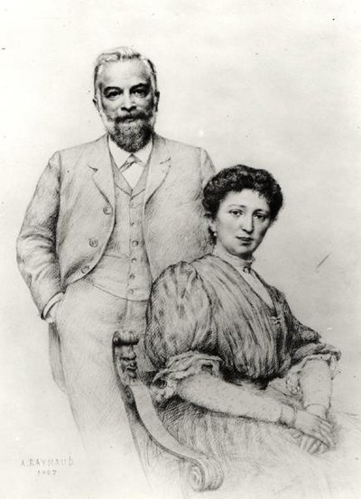 Adolphe Giraudon (1849-1929) a jeho manželka Claire, 1907 od Auguste Raynaud