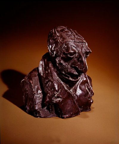 Honore-Victorin Daumier (muž s plochou hlavou), kolem 1832-35 (bronz) od Auguste Rodin