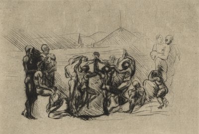 La Ronde, kolem roku 1883 (suchá jehla) od Auguste Rodin