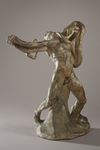 Muž s hadem, kolem roku 1886 od Auguste Rodin