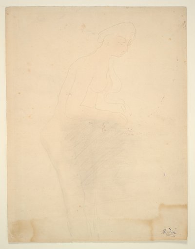 Nahý stojící, pravý profil od Auguste Rodin