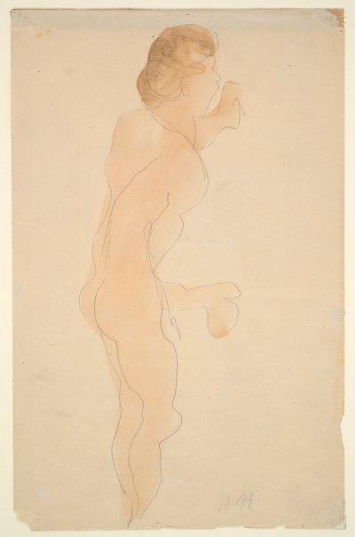 Nude ve stoje, na boku a vzadu od Auguste Rodin
