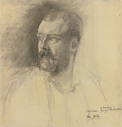 Portrét Octave Mirbeau 1848-1917, cca 1893 od Auguste Rodin