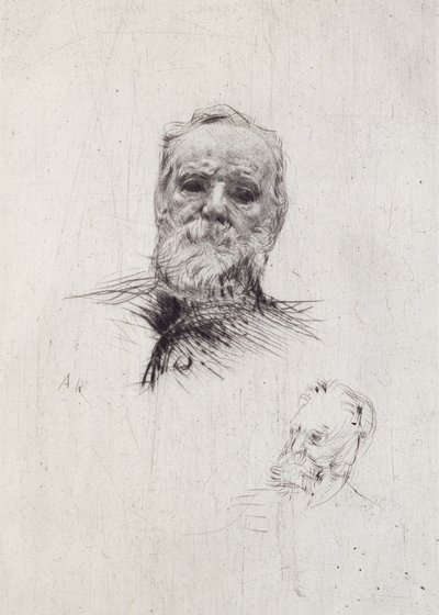 Portrét Victora Huga (1802-85) (litho) od Auguste Rodin