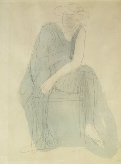 Sedící žena; Femme Assise, od Auguste Rodin