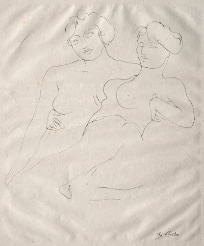 Dvě postavy. od Auguste Rodin